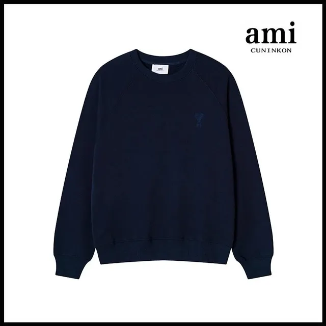 AMI Paris Crewneck Sweatshirt Embroidered Heart