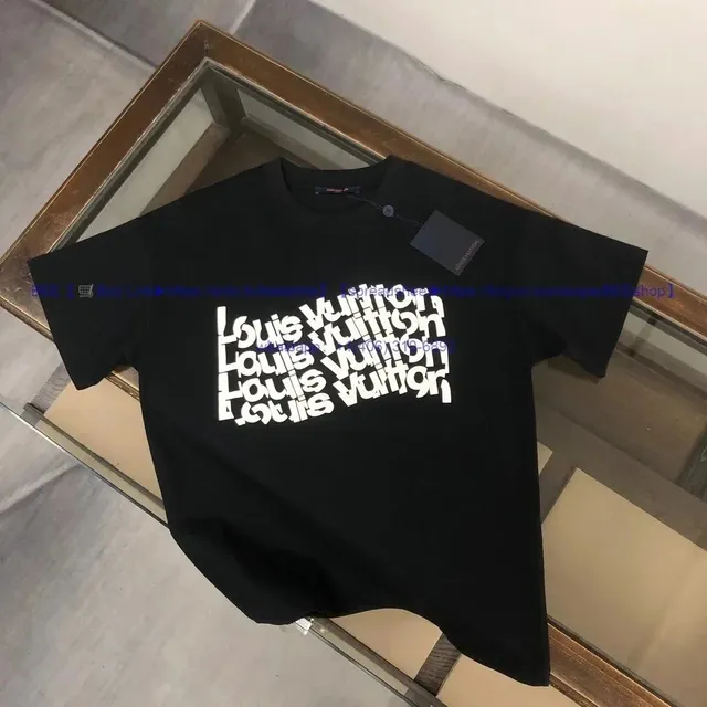 Louis Vuitton Logo Print T-Shirt Stacked Monogram