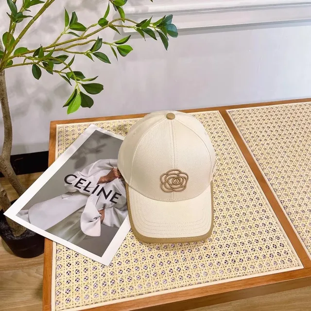 Celine Baseball Cap Rose Embroidery