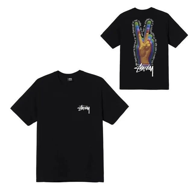 Stüssy Peace Sign Tee Rainbow Peace Print
