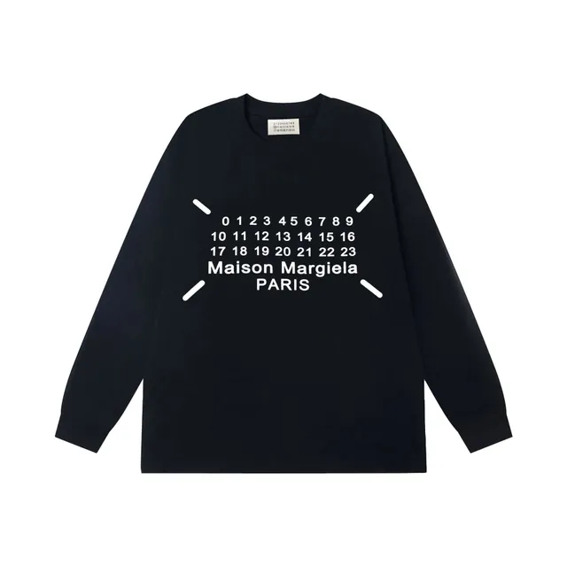 Maison Margiela Long-Sleeve Tee Numbers Print