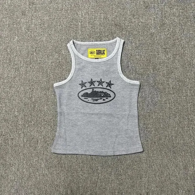 Corteiz Ribbed Tank Top Four Stars Logo