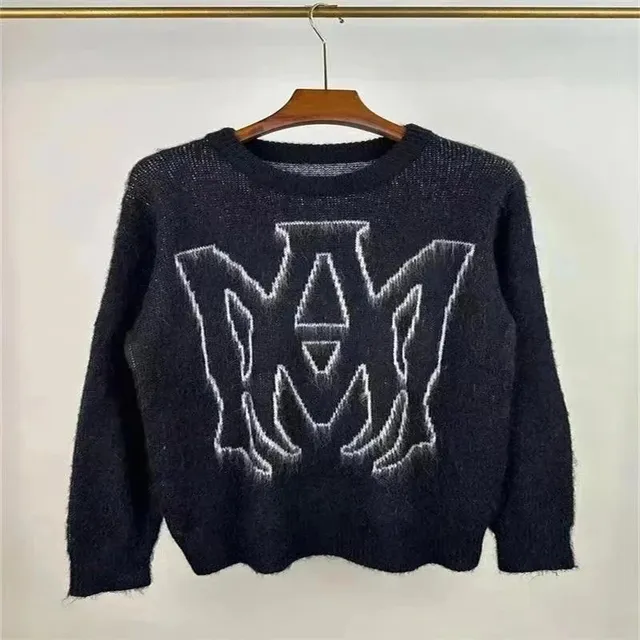 Amiri Knit Sweater Logo Intarsia