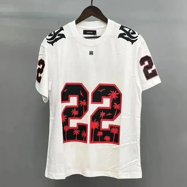 Amiri Football Tee Palm Tree 22