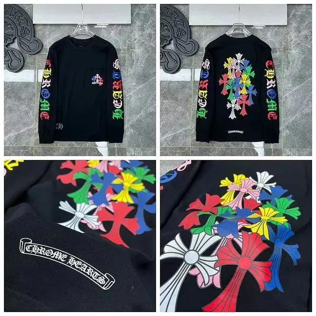 Chrome Hearts Long Sleeve Tee Multicolor Cross Print
