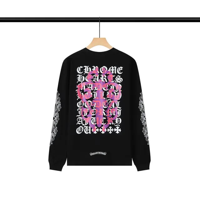 Chrome Hearts Long Sleeve Tee Gothic Script Print