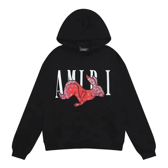 Amiri Hoodie Bandana Rabbit Graphic