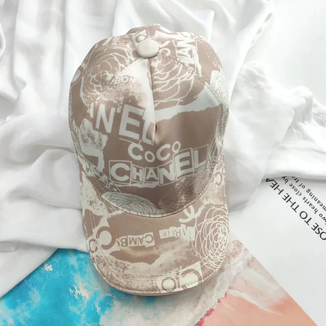 Chanel Baseball Cap Printed Logo and Rose Motif