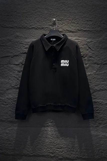 Miu Miu Polo Sweatshirt Logo Print