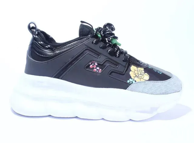 Versace Triple S Floral Embroidery