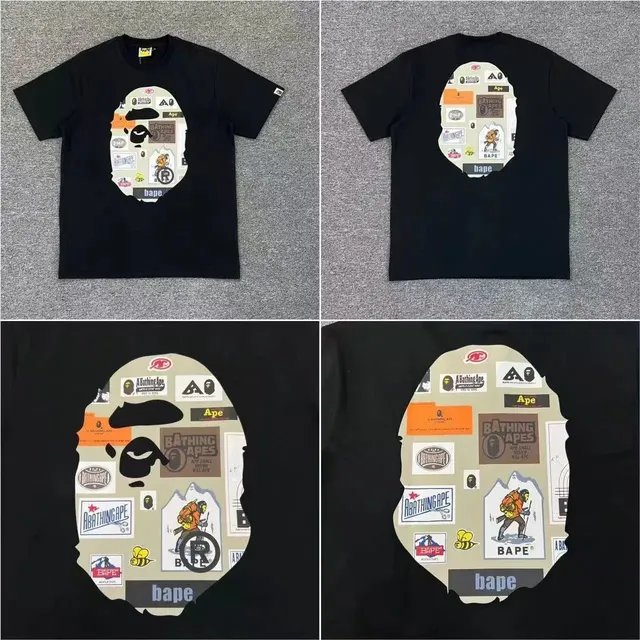 BAPE Shark Tee Ape Head Collage