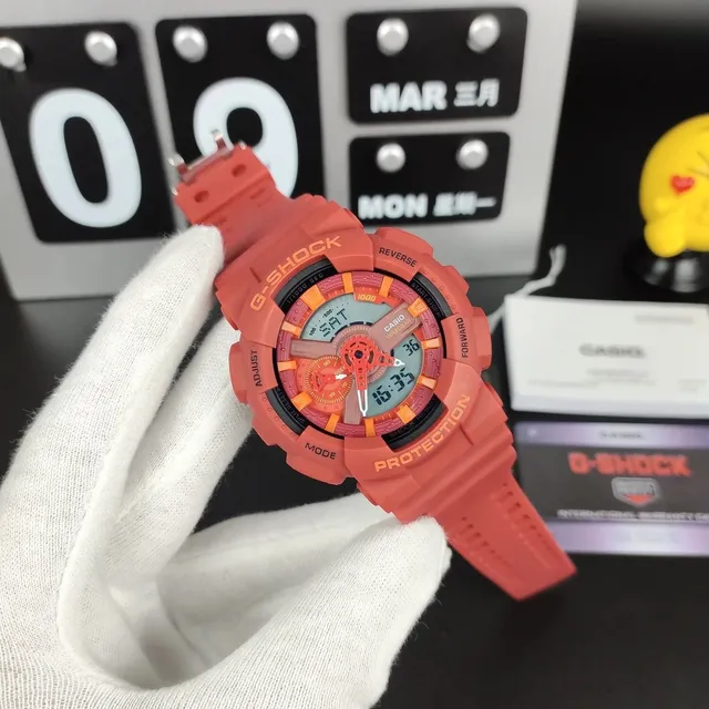 Casio G-Shock GA-110 Red Orange Layered Dial