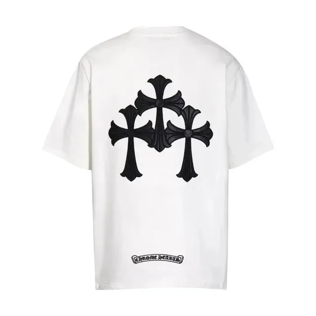 Chrome Hearts Cross Logo Tee Triple Cross Embroidery