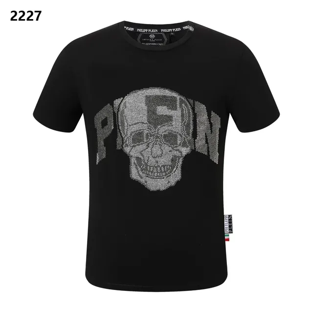 Philipp Plein Skull Graphic Tee Crystal Skull Print