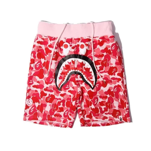 BAPE Shark Shorts Red Camo