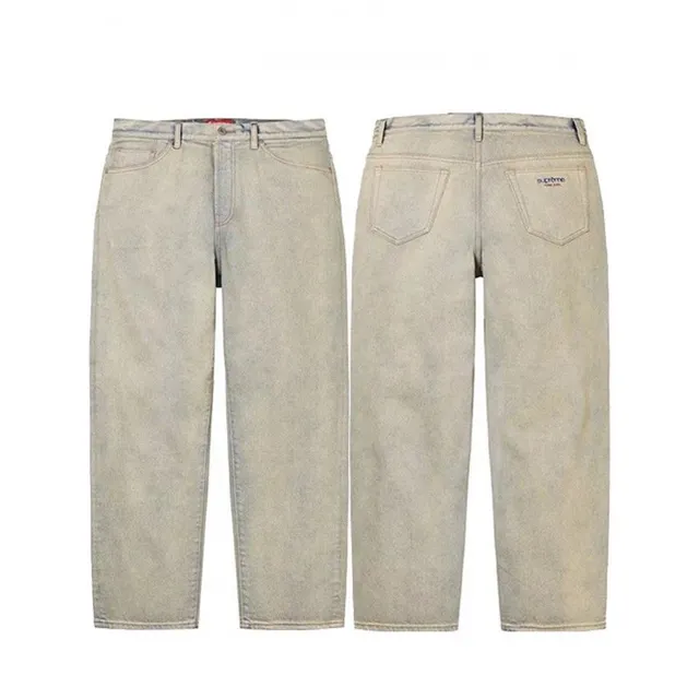 Supreme Straight Fit Jeans Washed Beige