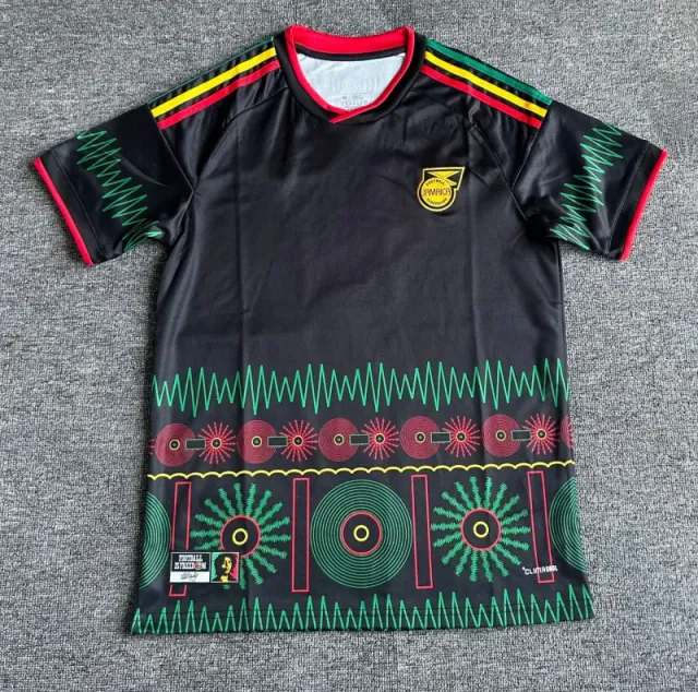 Jamaica National Team Football Jersey Rasta Pattern