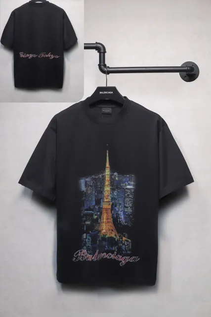 Balenciaga Tokyo Tower Graphic Tee