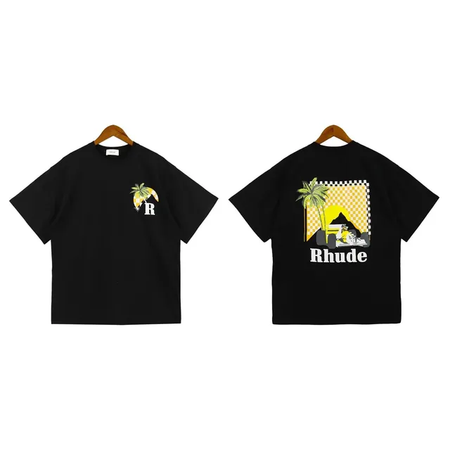 Rhude Graphic Tee Palm Tree Racing Print