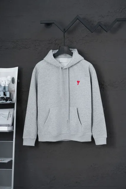 Gray 922 small heart-shaped thickened hooded design
