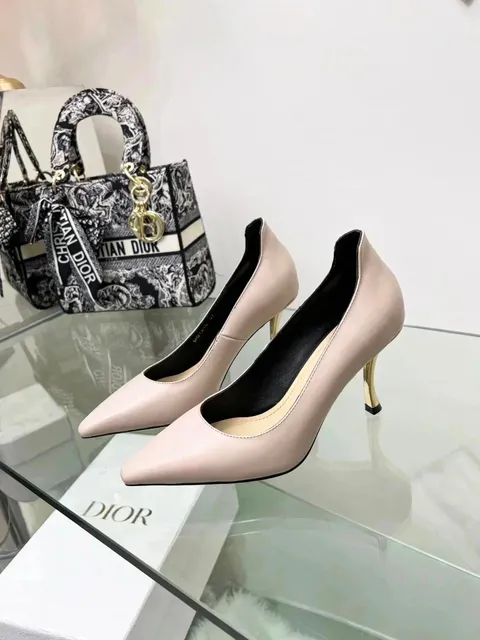Dior Pointed-Toe Pump Metallic Heel