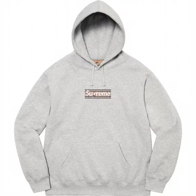 Supreme Box Logo Hooded Sweatshirt Burberry Check