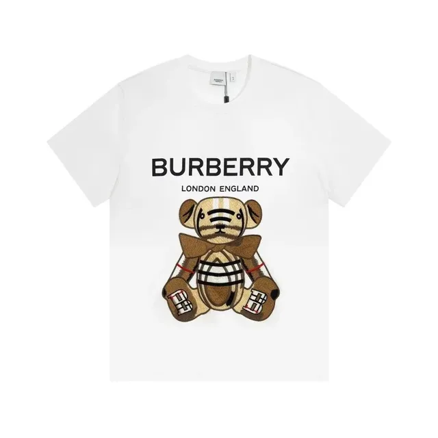 Burberry Bear Logo Tee Embroidered Bear