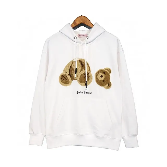 Palm Angels Hoodie Bear Embroidery