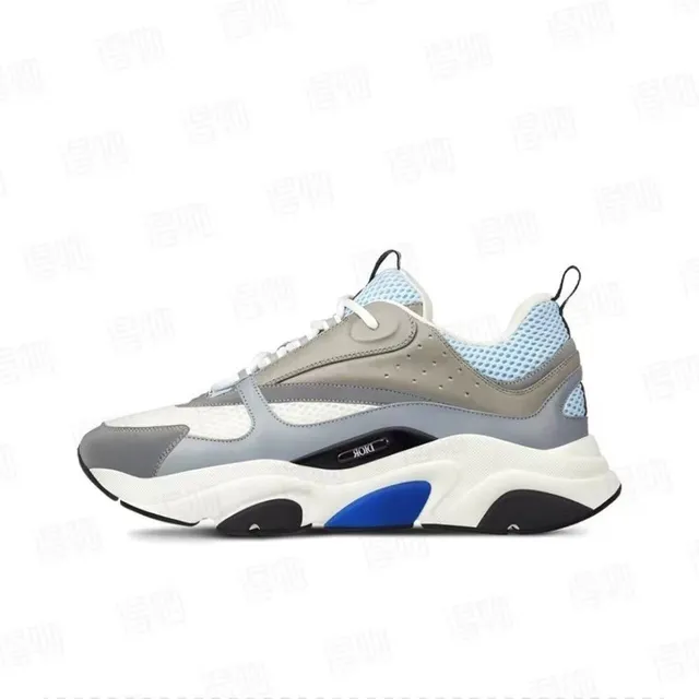 Dior B22 Trainer Grey Blue Mesh
