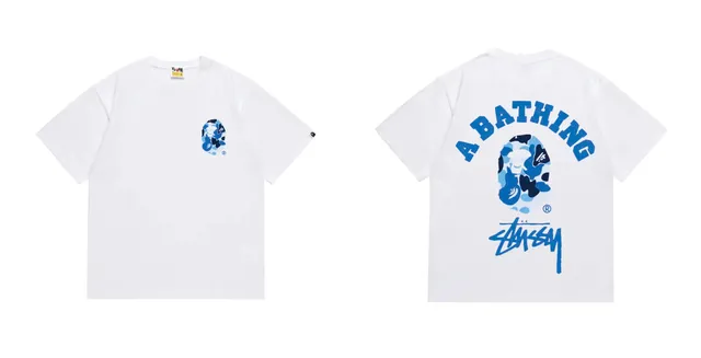 BAPE × Stüssy Short-Sleeve Tee A Bathing Ape x Stussy Camo