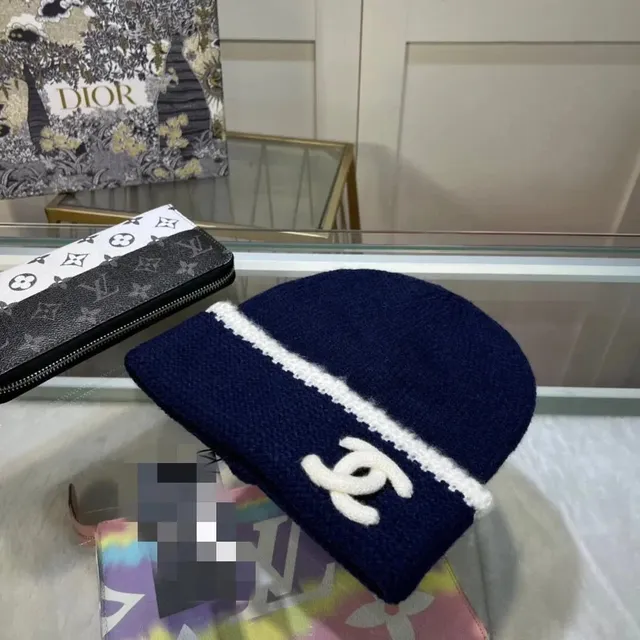 Chanel Knit Beanie CC Logo