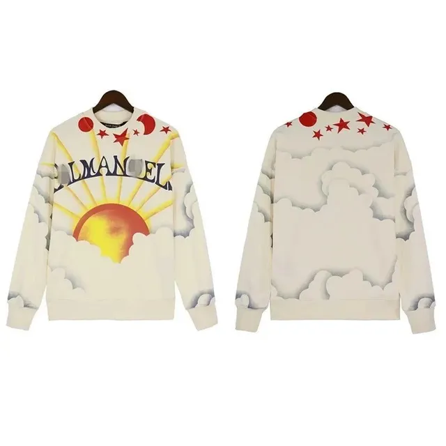 Gallery Dept. Crewneck Sweatshirt Sun and Clouds Print
