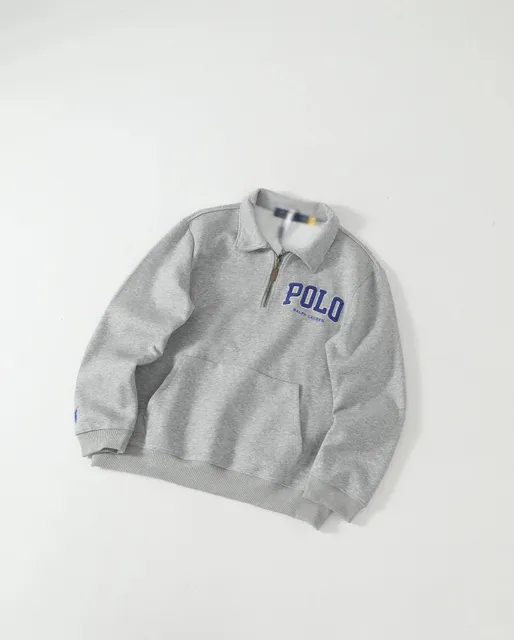 Polo Ralph Lauren Quarter-Zip Sweatshirt Heather Grey