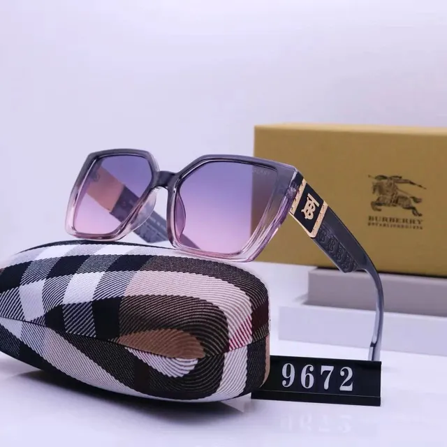 Burberry Square Sunglasses Checkered Temple