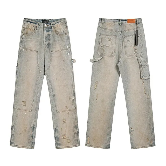 Amiri Cargo Jeans Distressed Wash
