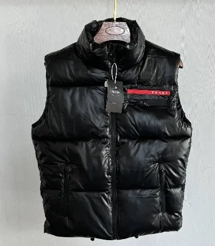 Prada Puffer Vest Logo Patch