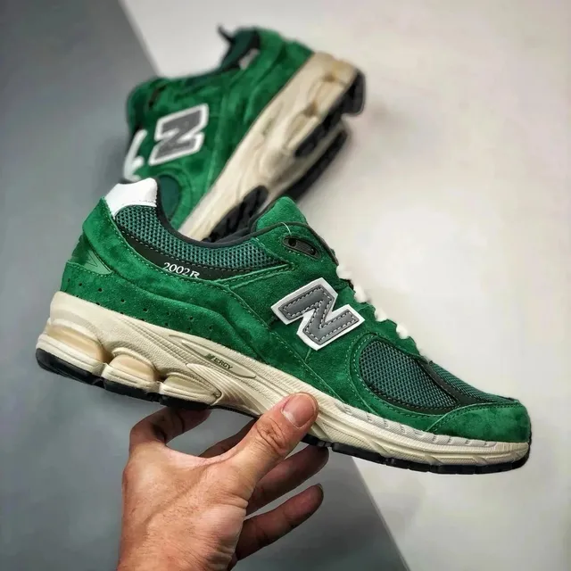 New Balance 2002R Green Suede
