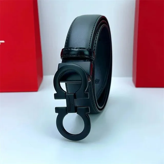 Ferragamo Gancini Belt Matte Black