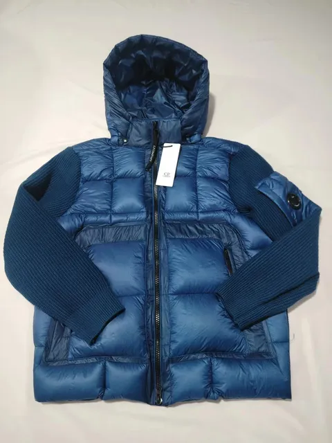 C.P. Company Goggle Jacket Knit-Sleeve Puffer
