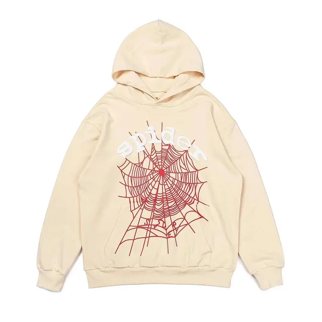 Sp5der Spider Web Hoodie Red Web Print