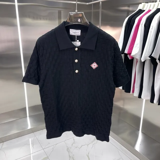 Casablanca Polo Shirt Quilted Diamond Knit