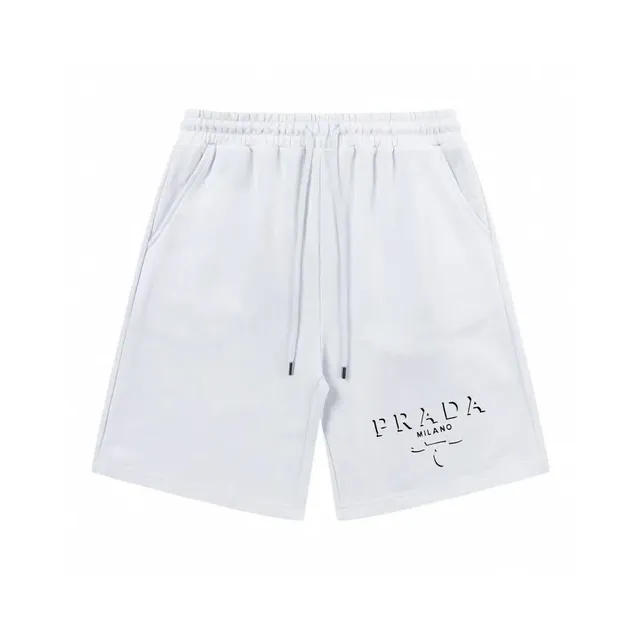 Prada Logo-Print Shorts White