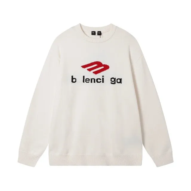 Balenciaga Knit Sweater Logo Intarsia