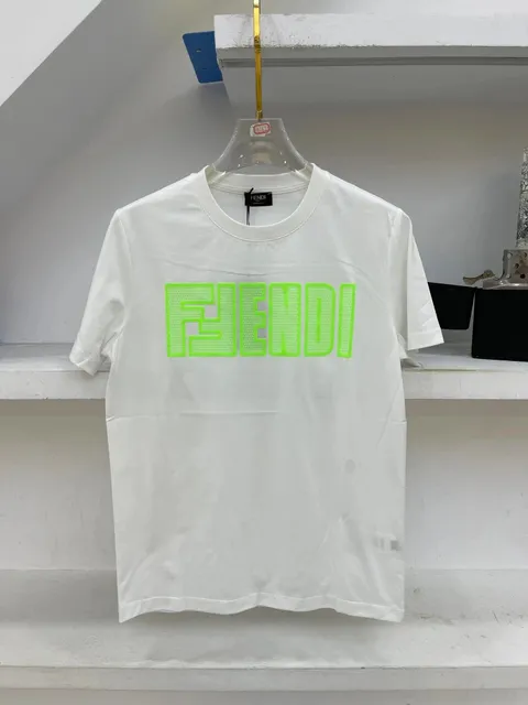 Fendi Logo T-Shirt Neon Green Logo