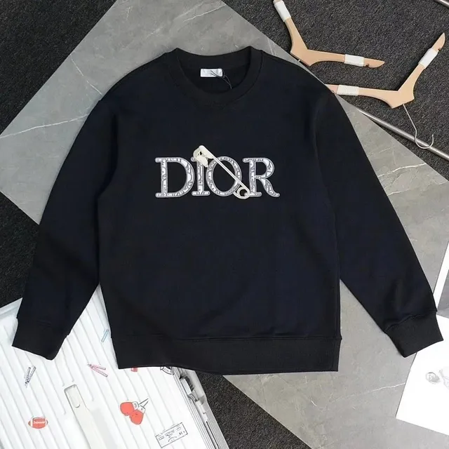 Dior Crewneck Sweatshirt Oblique Logo with Safety Pin
