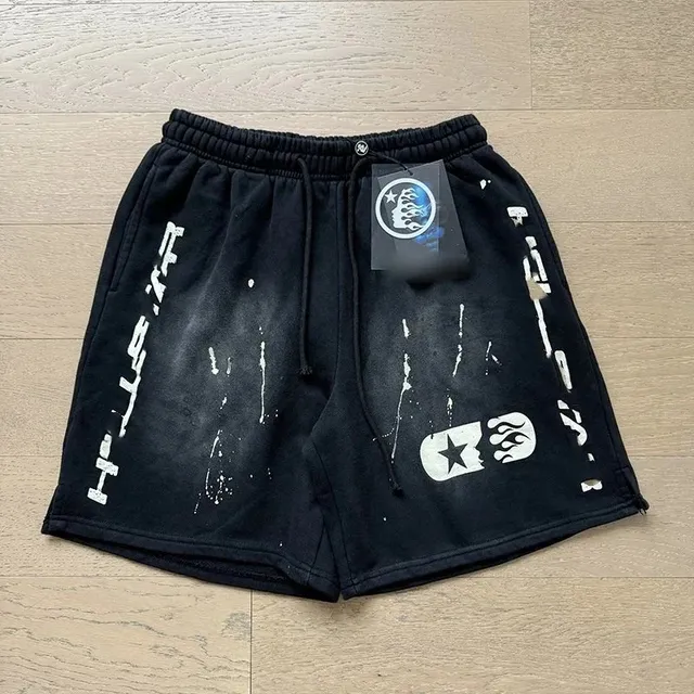 Hellstar Sweat Shorts Distressed Logo Print