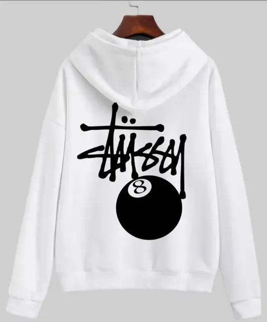 Stüssy Zip-Up Hoodie 8-Ball Graphic
