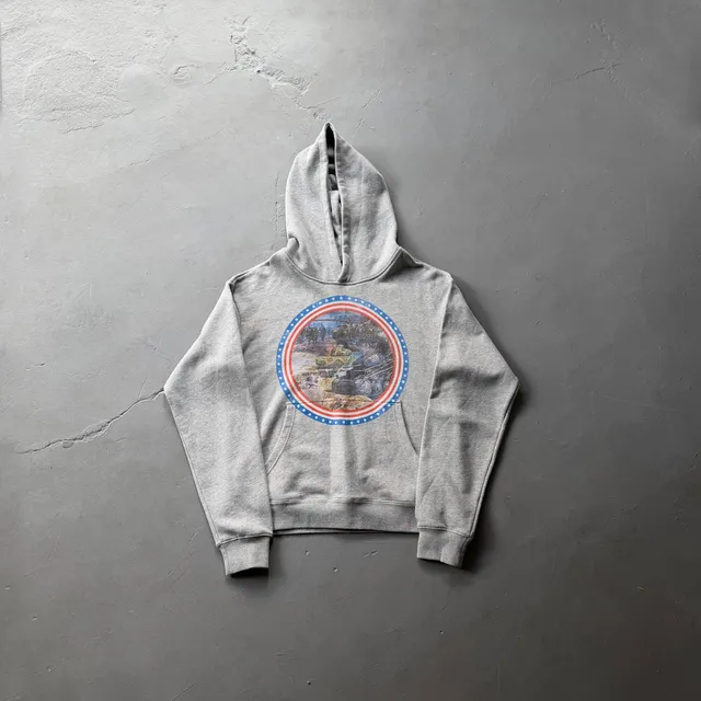 Off-White Hooded Sweatshirt Military Graphic Print