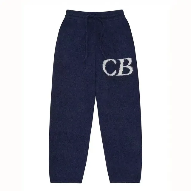 Cole Buxton Knit Joggers CB Logo Navy