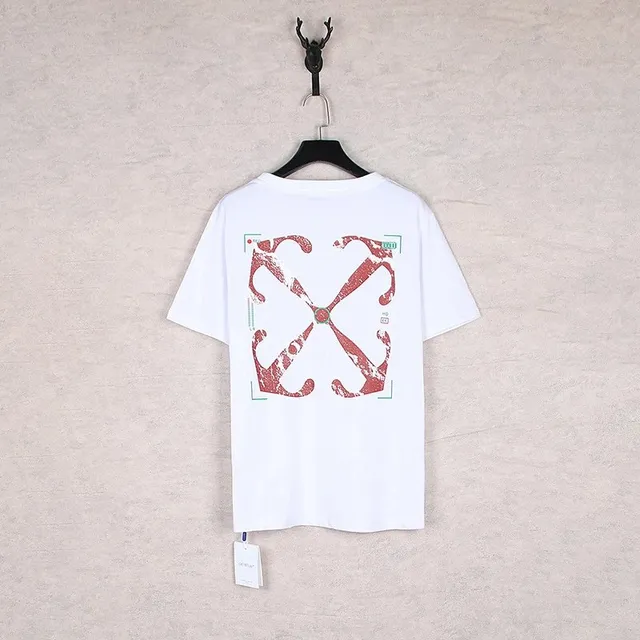 Off-White Arrow Graphic Tee Red Industrial Print